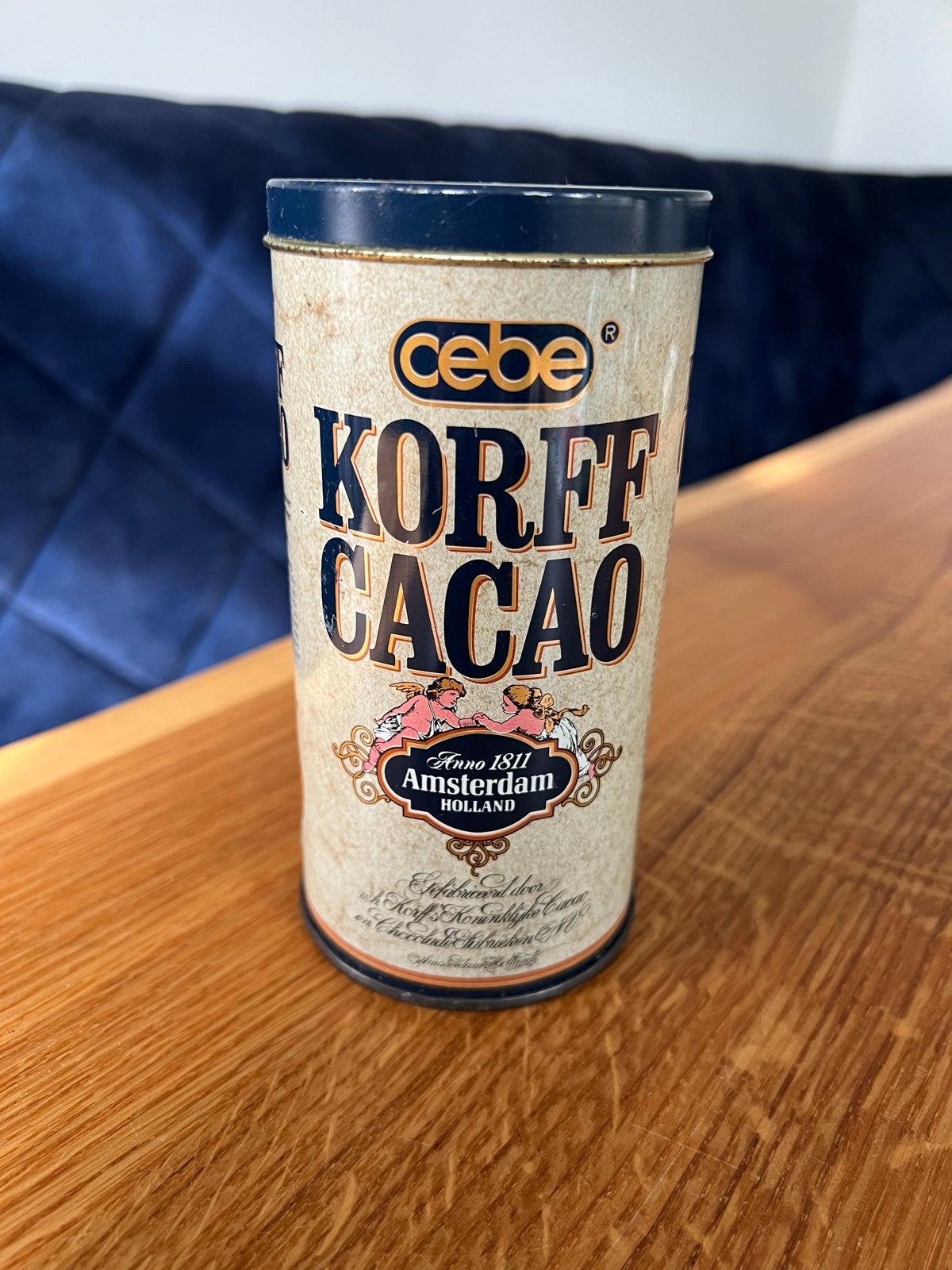 Vintage Cebe Korff Cacao blik - Amsterdam 1811, Ophalen of Verzenden