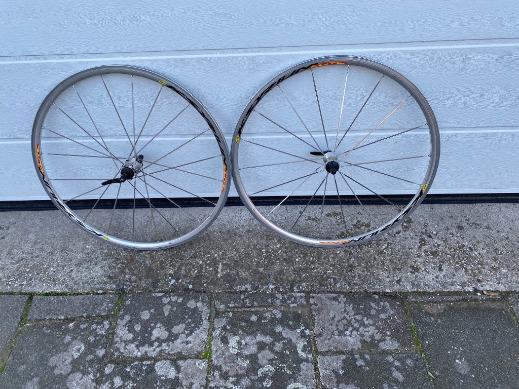 Mavic Ksyrium Elite wielset kaarsrecht 622x15C(28 inch)125,-, Wiel, Mavic Ksyrium Elite wielset, Gebruikt, Ophalen of Verzenden