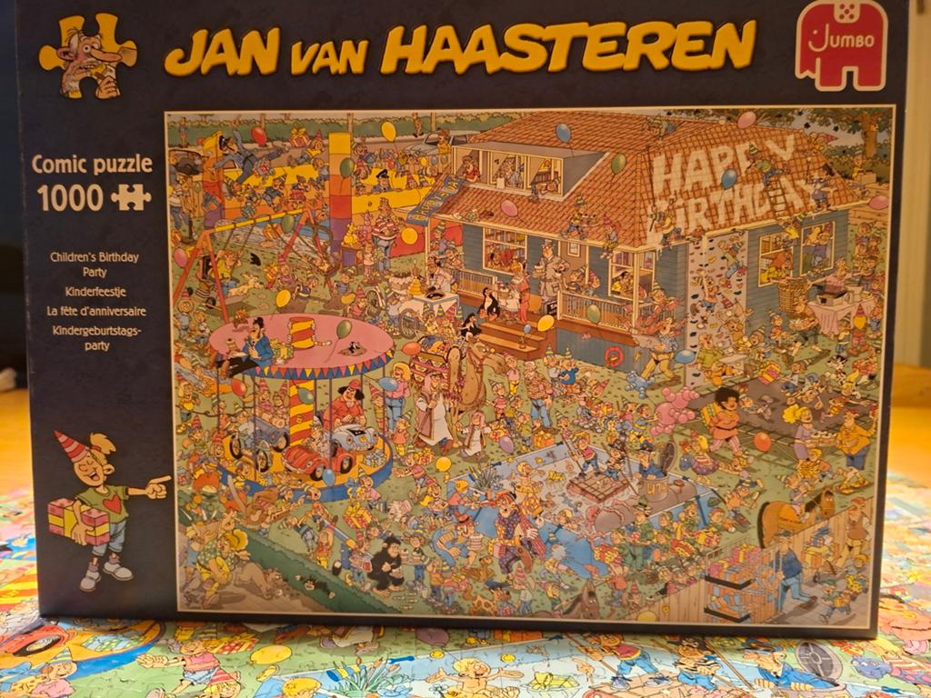 Jan van haasteren puzzel 1000 stuks Kinderfeestje compleet, Ophalen of Verzenden, 500 t/m 1500 stukjes, Nieuw, Legpuzzel