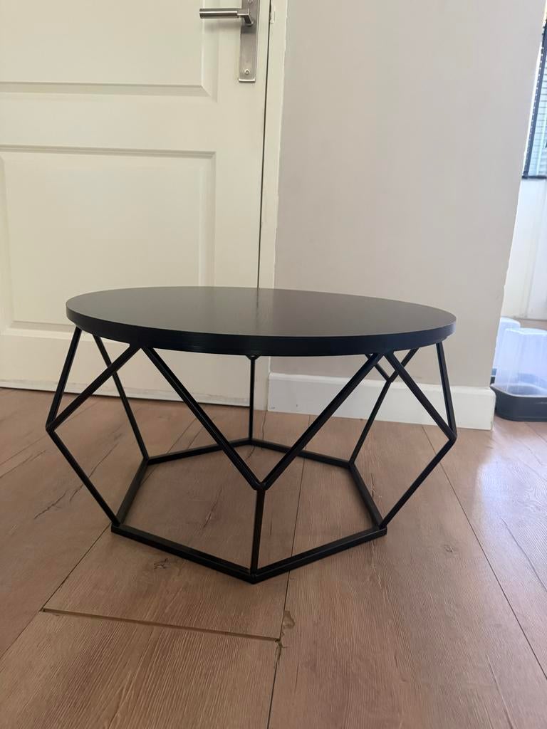 Salontafel Geometric van Dok2 - Zwart, 68,5 cm diagonaal, Ophalen, Gebruikt, Rond, 50 tot 100 cm