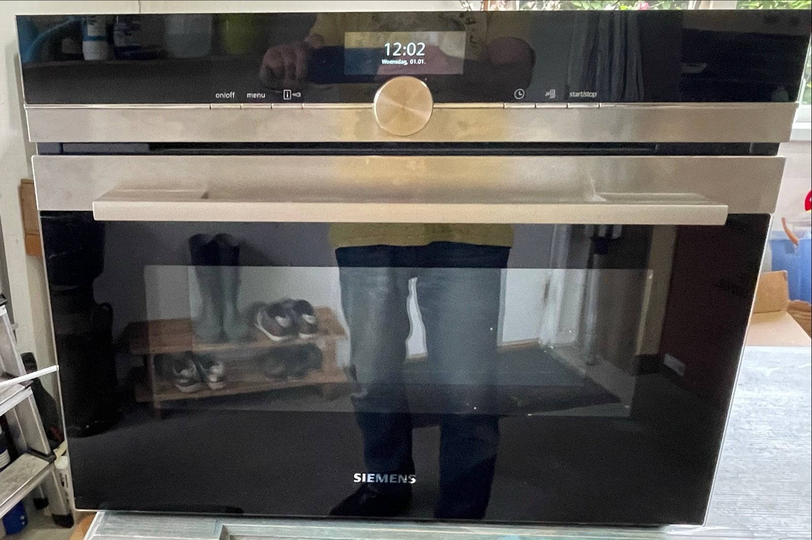 Siemens Inbouw Combi-oven CM656NB.1, Ophalen, 45 tot 50 cm, Gebruikt, Hete lucht