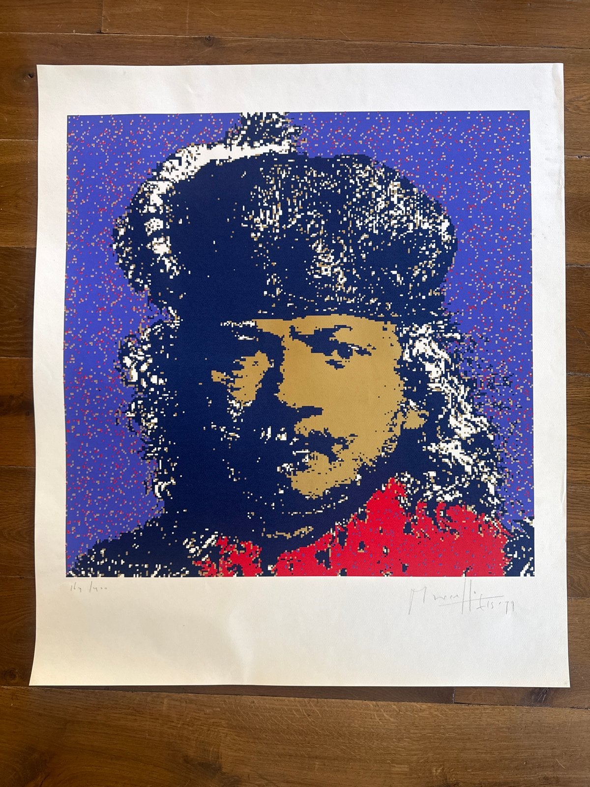 Moderne Kunst op stevig papier - 80 x 94 cm, Antiek en Kunst, Kunst | Litho's en Zeefdrukken, Gelimiteerde oplage, Ophalen of Verzenden