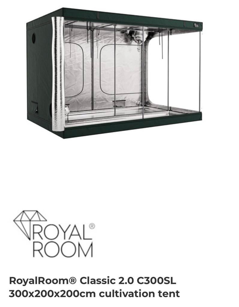 Growbox RoyalRoom 300/200/200 Nieuw, Tuin en Terras, Kweekspullen, Ophalen of Verzenden, Zo goed als nieuw, Kweektent
