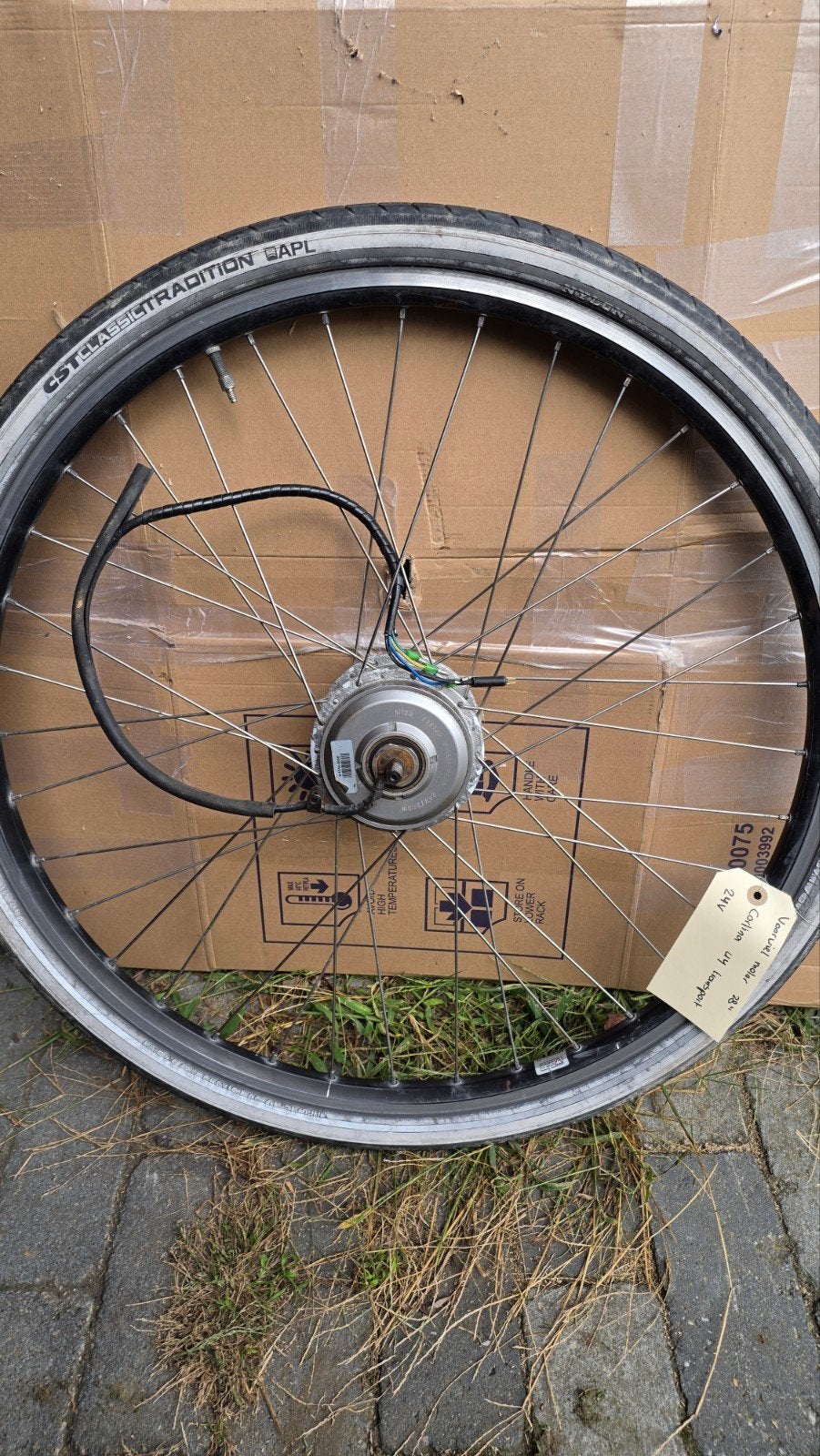 Ecomo Voorwiel Elektromotor 28" 24V 250W, Gebruikt, Ophalen of Verzenden, Ecomo, Elektrische fiets