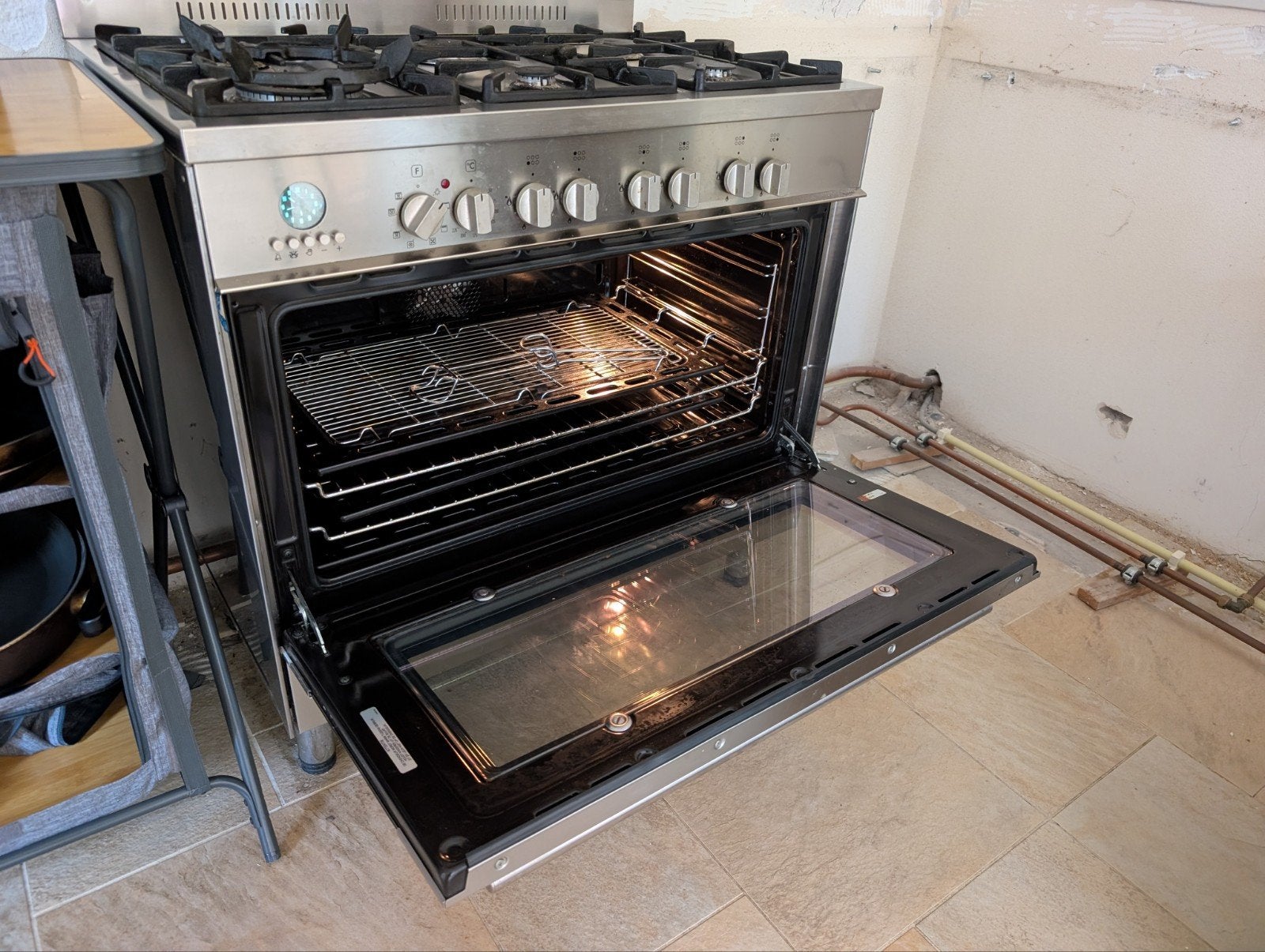 Boretti M-Systems 6 pits gasfornuis met oven, Ophalen, Gebruikt, Hete lucht, 60 cm of meer