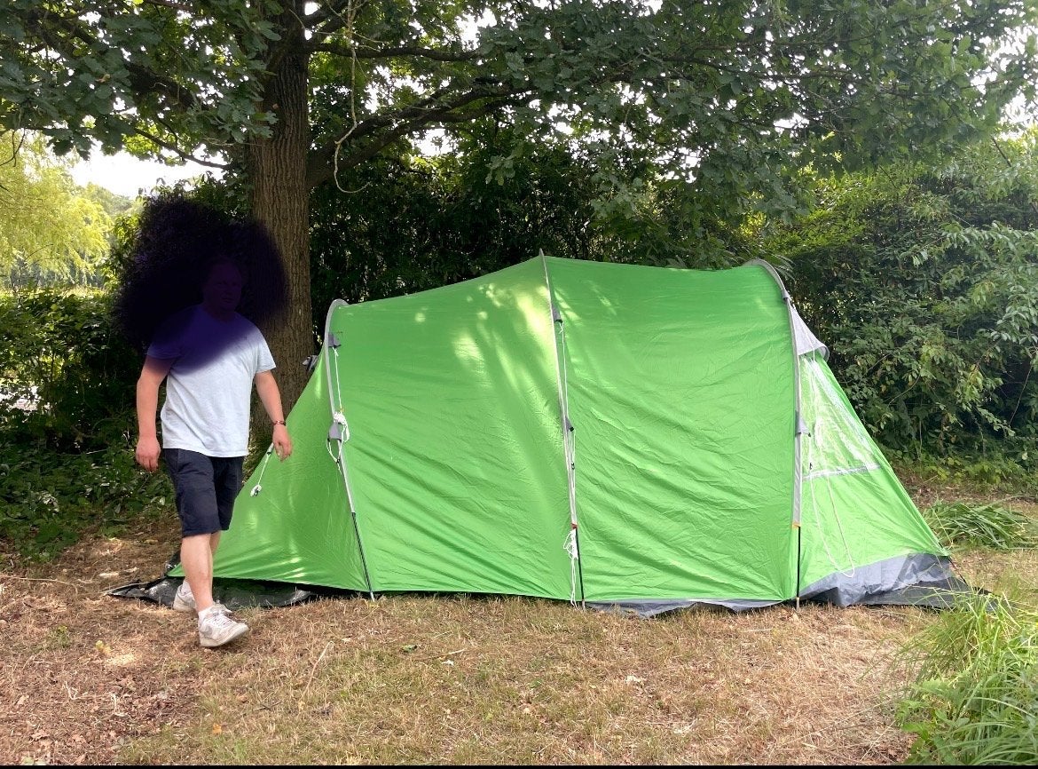 Nette 3-4 persoons tent Vrijbuiter Outdoor, 5x gebruikt, Ophalen, Gebruikt, Tot en met 4