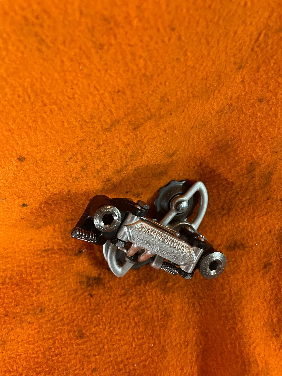 Campagnolo Super Record Derailleur titanium 1975 racefiets, Gebruikt, Verzenden, Derailleur of Ketting, Aluminium
