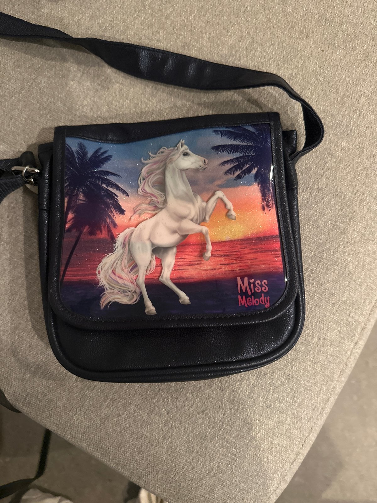 Miss Melody Kindertasje met Paardenprint, Ophalen of Verzenden, Gebruikt, Blauw