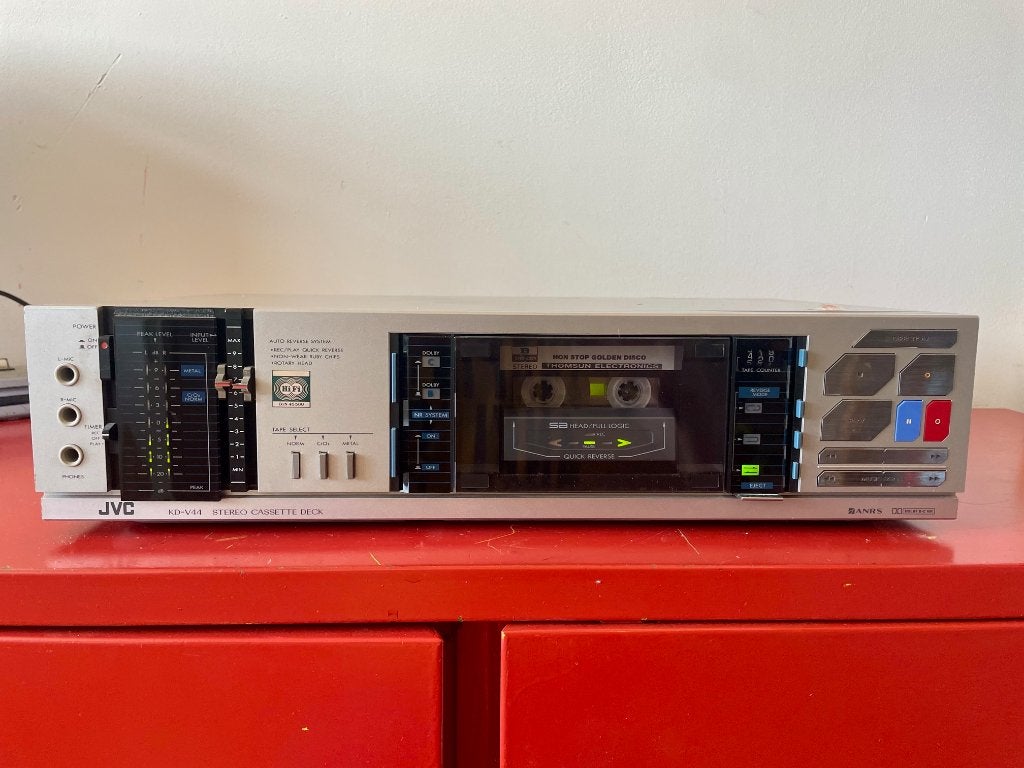 Vintage JVC KD-V44 Cassettedeck – Goed Werkend – (1983), Ophalen of Verzenden, Enkel, JVC, Tiptoetsen