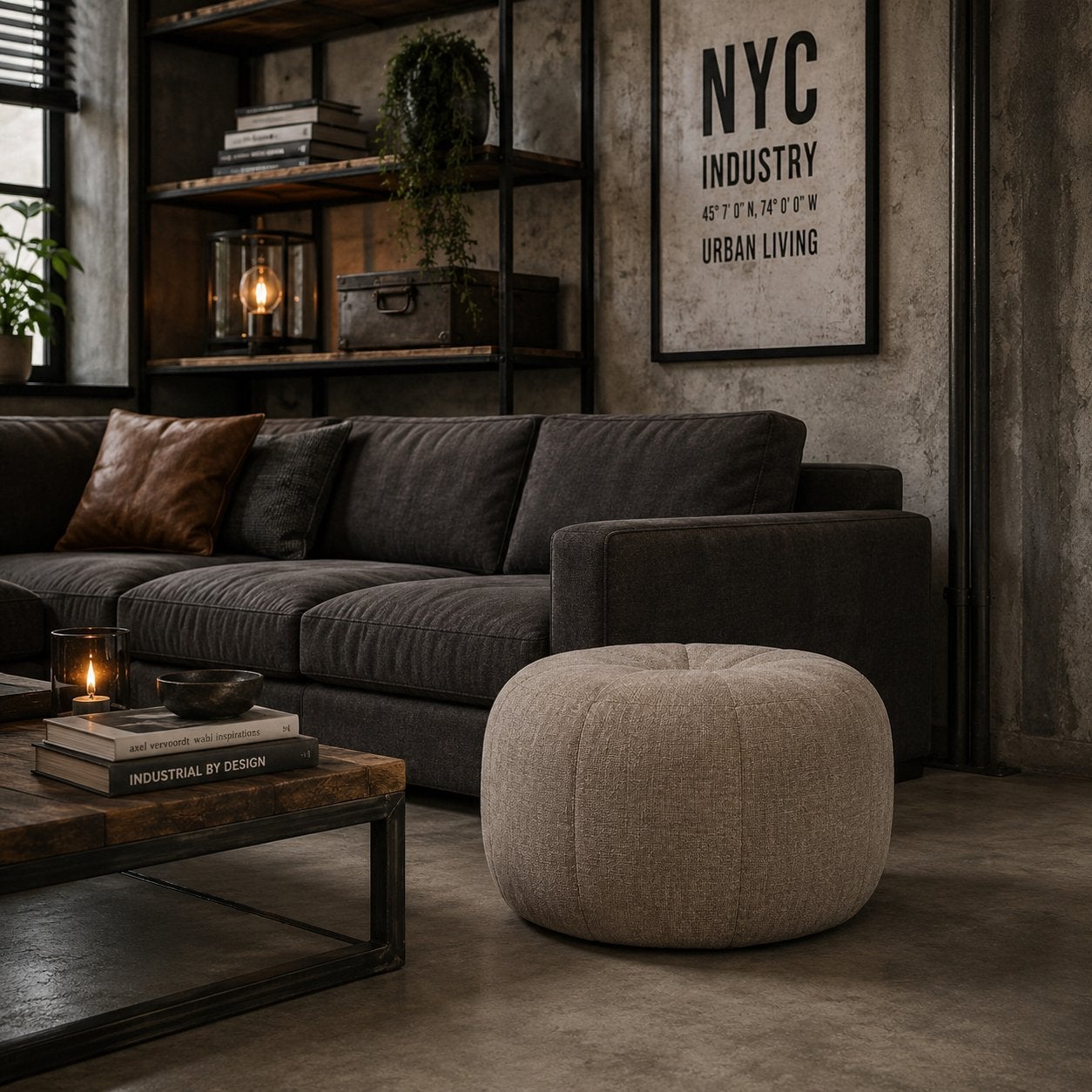 Riviera Maison Poef - Nieuw en Origineel, Huis en Inrichting, Woonaccessoires | Overige, Beige, Nieuw, Ophalen of Verzenden, Landelijk