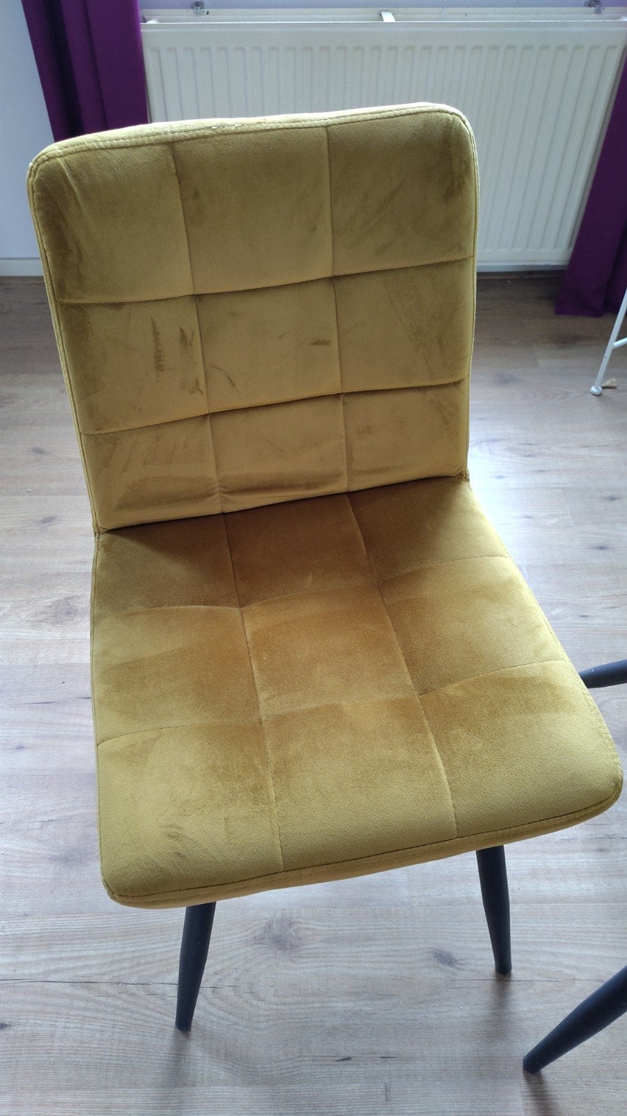 2x Okergele Eetkamerstoelen - Zo goed als nieuw, Ophalen, Twee, Overige kleuren, Zo goed als nieuw