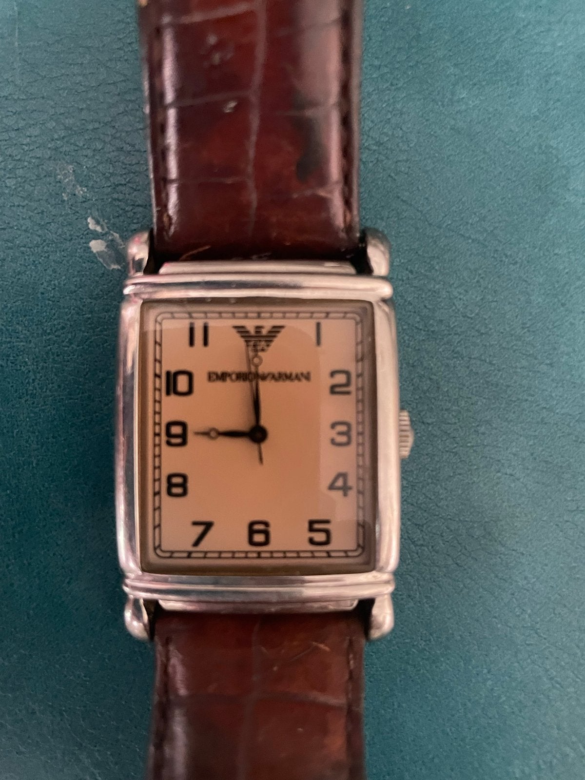 Emporio Armani AR-0203  Tijdloze-klassieker Gebruikt, Overige merken, Overige materialen, Polshorloge, Ophalen of Verzenden