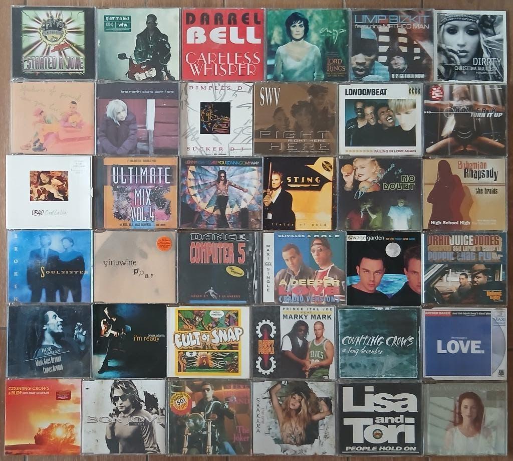 Partij van 250 CD Singles, Cd's en Dvd's, Cd Singles, Verzenden, Maxi-single, Zo goed als nieuw, Pop
