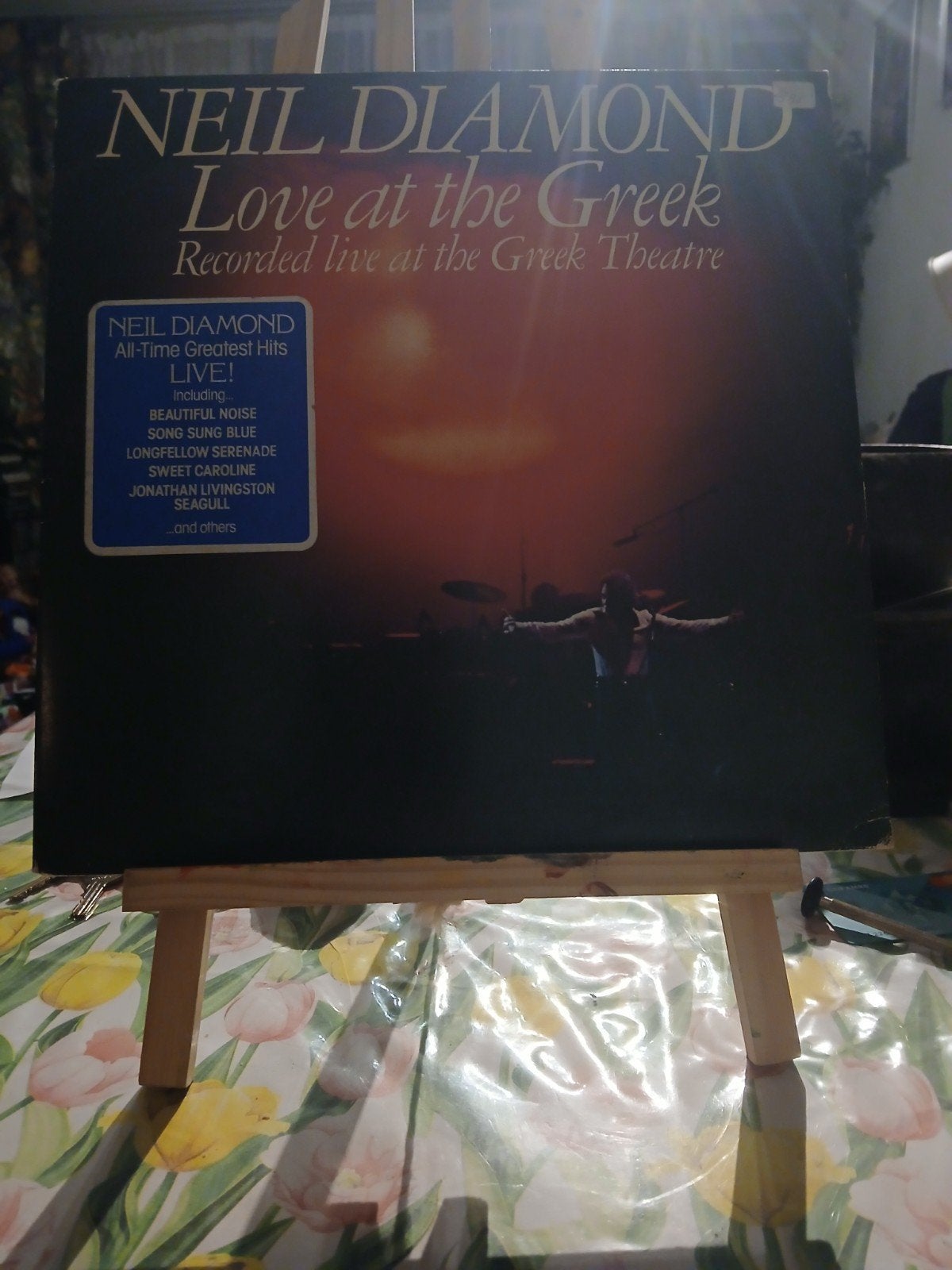 Neil Diamond - Love at the Greek (Live LP) 2 lp, Cd's en Dvd's, LP, Gebruikt, Pop, Ophalen of Verzenden