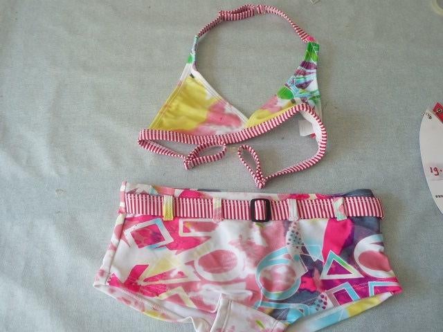 Super roze met kleur bikini , mt 128 Nieuw Manouxx, Bikiniset, Meisje, Nieuw, Manouxx