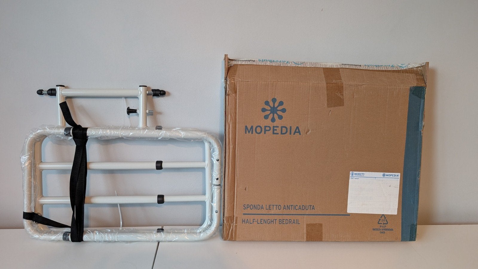 NIEUW! Mopedia Bedhekje - Half-lengte bedrail, Ophalen of Verzenden, Nieuw, Wit, Metaal