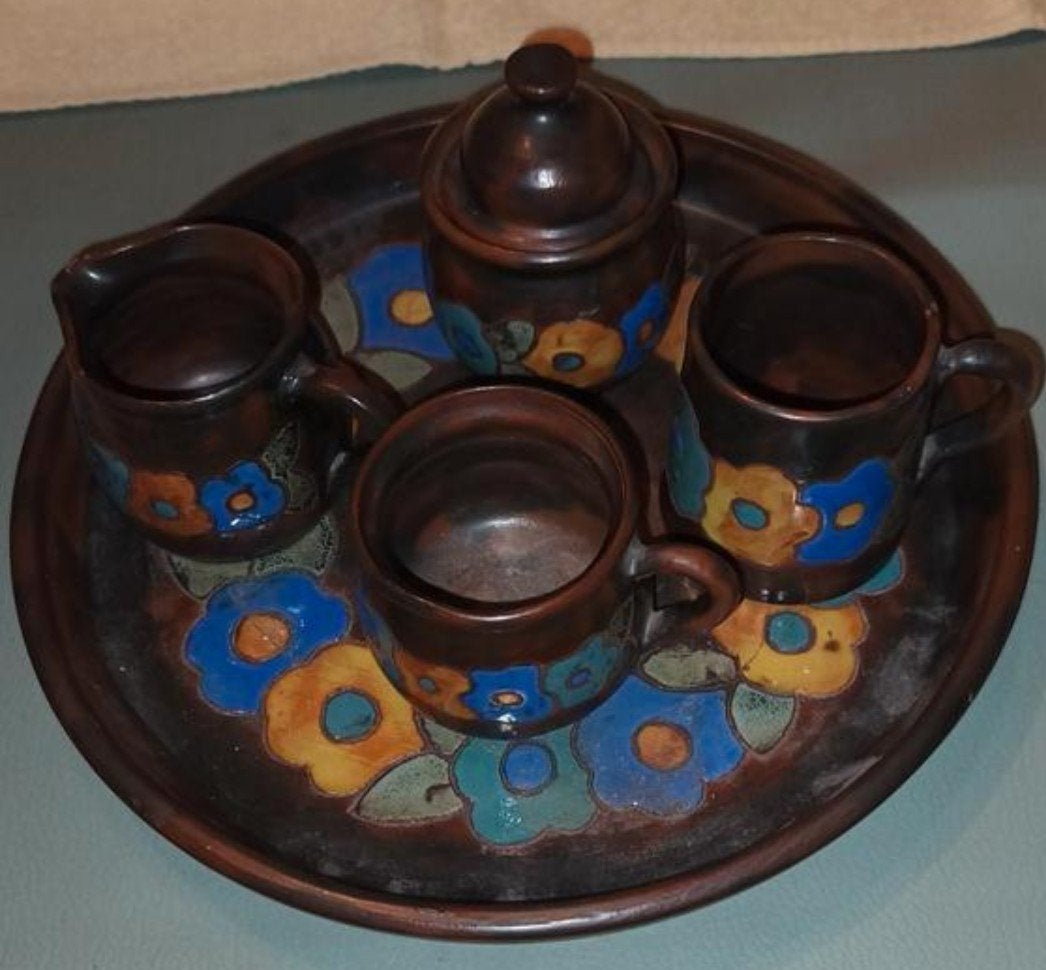 Vintage keramiek set Henk Potters Oisterwijk - Compleet, Ophalen of Verzenden