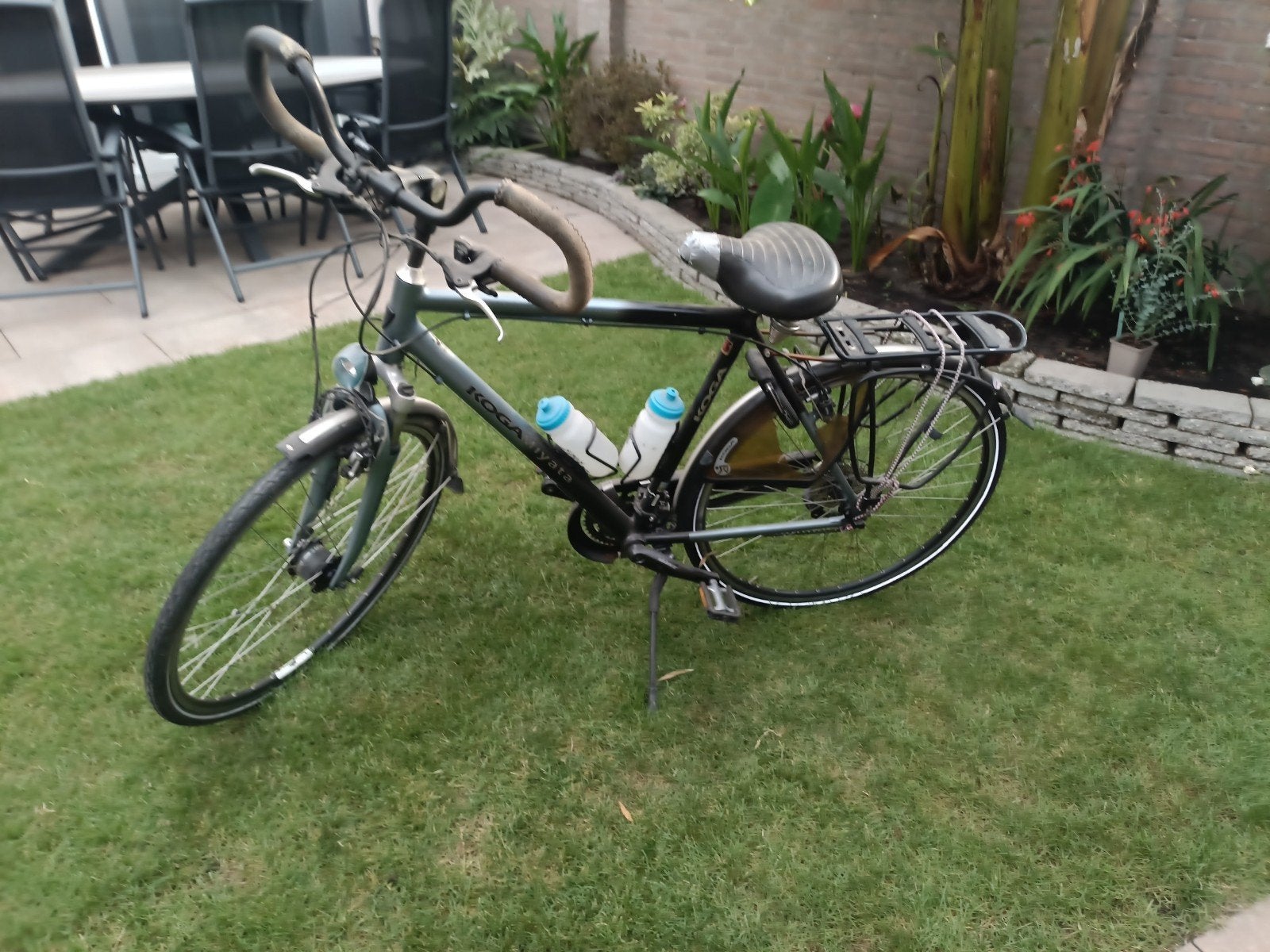 Koga Miyata toerfiets met versnellingen en bidonhouders, Gebruikt, Velgrem, Versnellingen, 53 tot 57 cm
