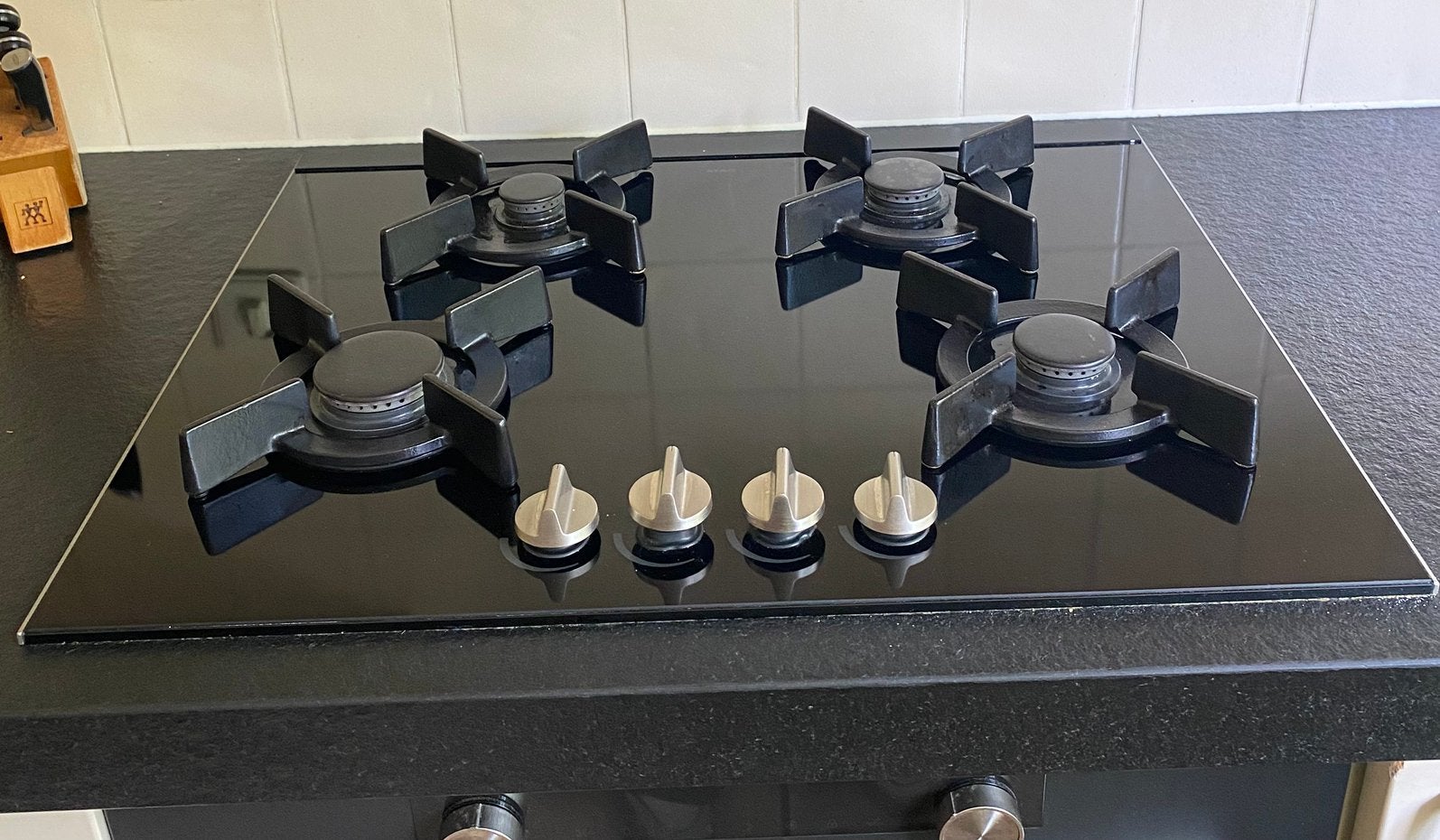 ATAG 4-pits glazen gaskookplaat, Ophalen, 4 kookzones, Zo goed als nieuw, Inbouw