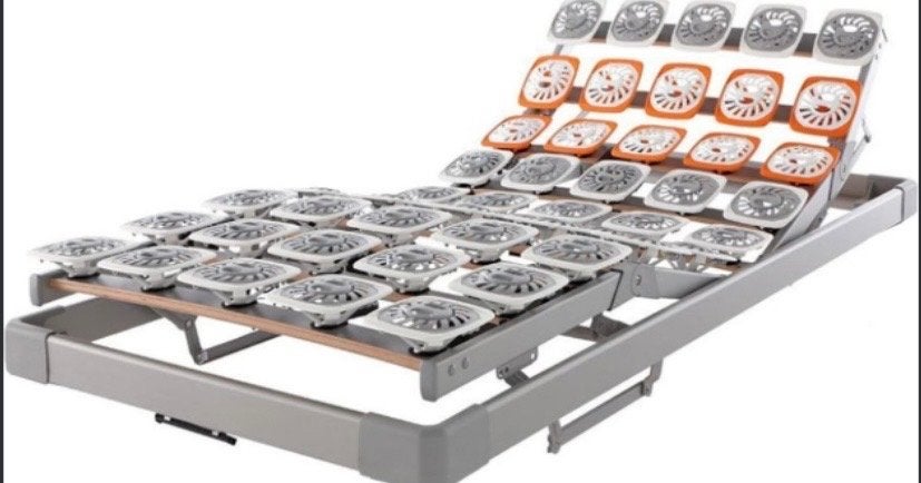 Elektrisch verstelbare schotelbodem van Tempur 90 x 210, Ophalen, Gebruikt, 90 cm, Eenpersoons