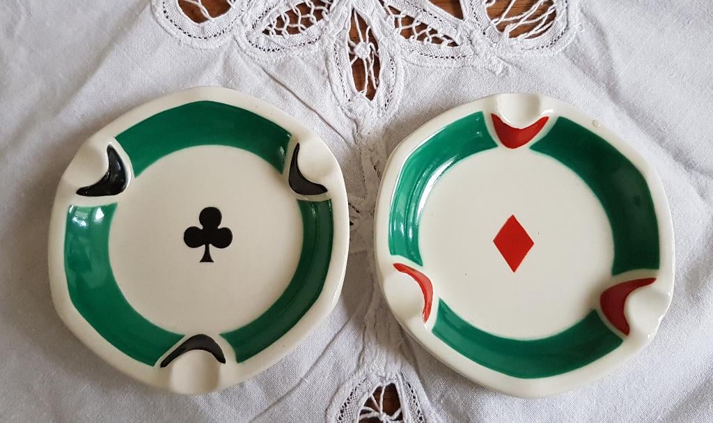 Societe Ceramique, bridge/kaart asbakjes, Antiek en Kunst, Ophalen of Verzenden