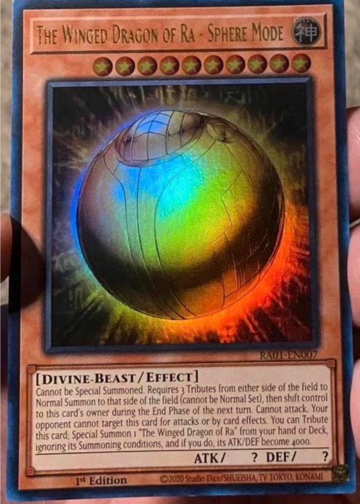 Yu-Gi-Oh! The Winged Dragon of Ra - Sphere Mode RA01 1st !, Ophalen of Verzenden, Zo goed als nieuw, Losse kaart, Foil