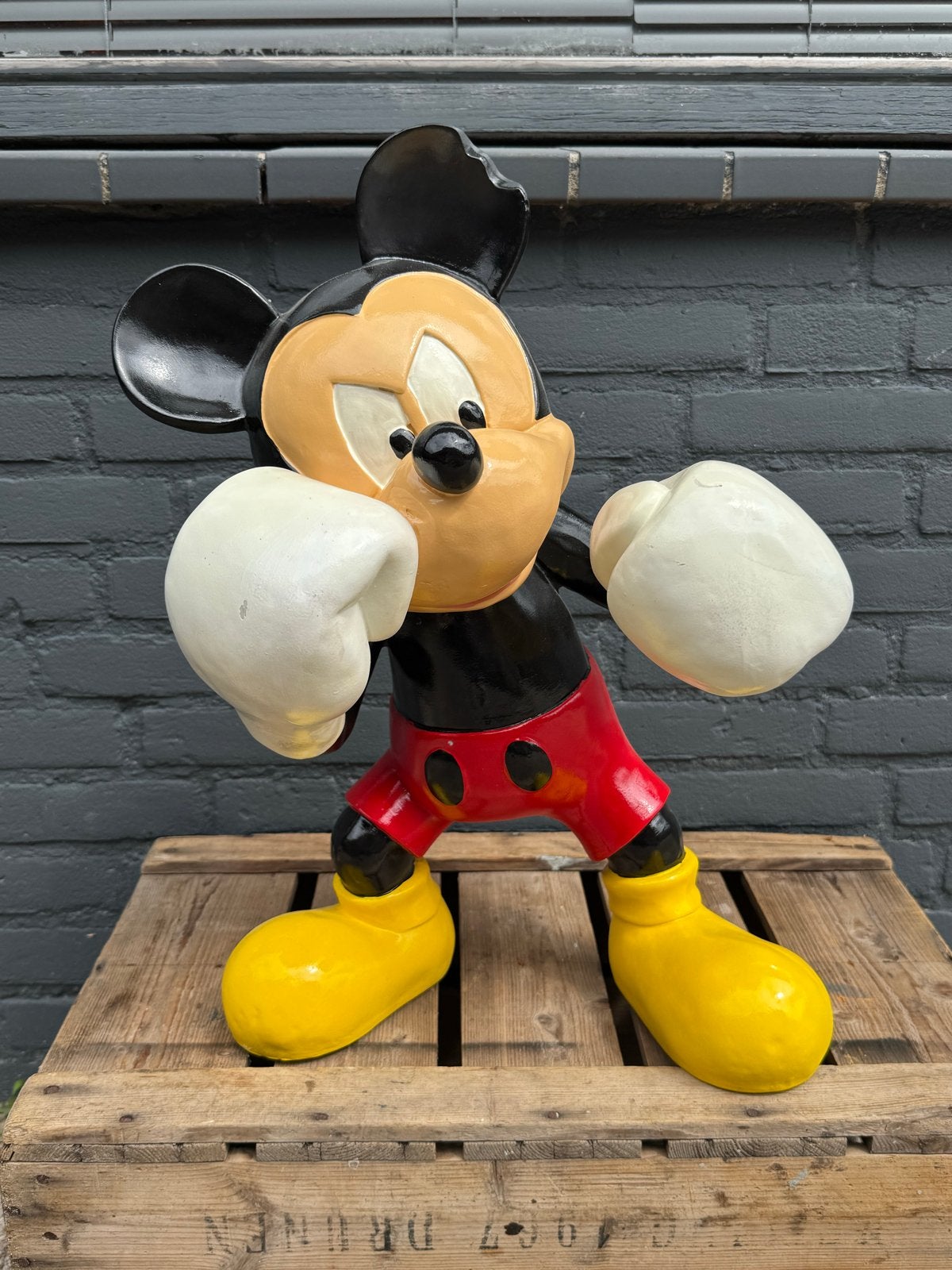 Groot Mickey Mouse Beeld - Uniek Decoratiestuk, Verzamelen, Disney, Gebruikt, Beeldje of Figuurtje, Mickey Mouse, Ophalen