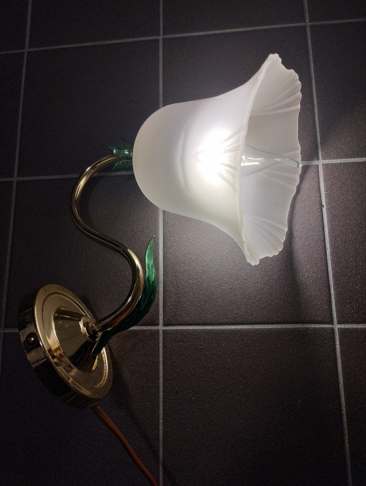 Giemme Lampadari S.R.L. messing wandlamp, Ophalen of Verzenden, Glas