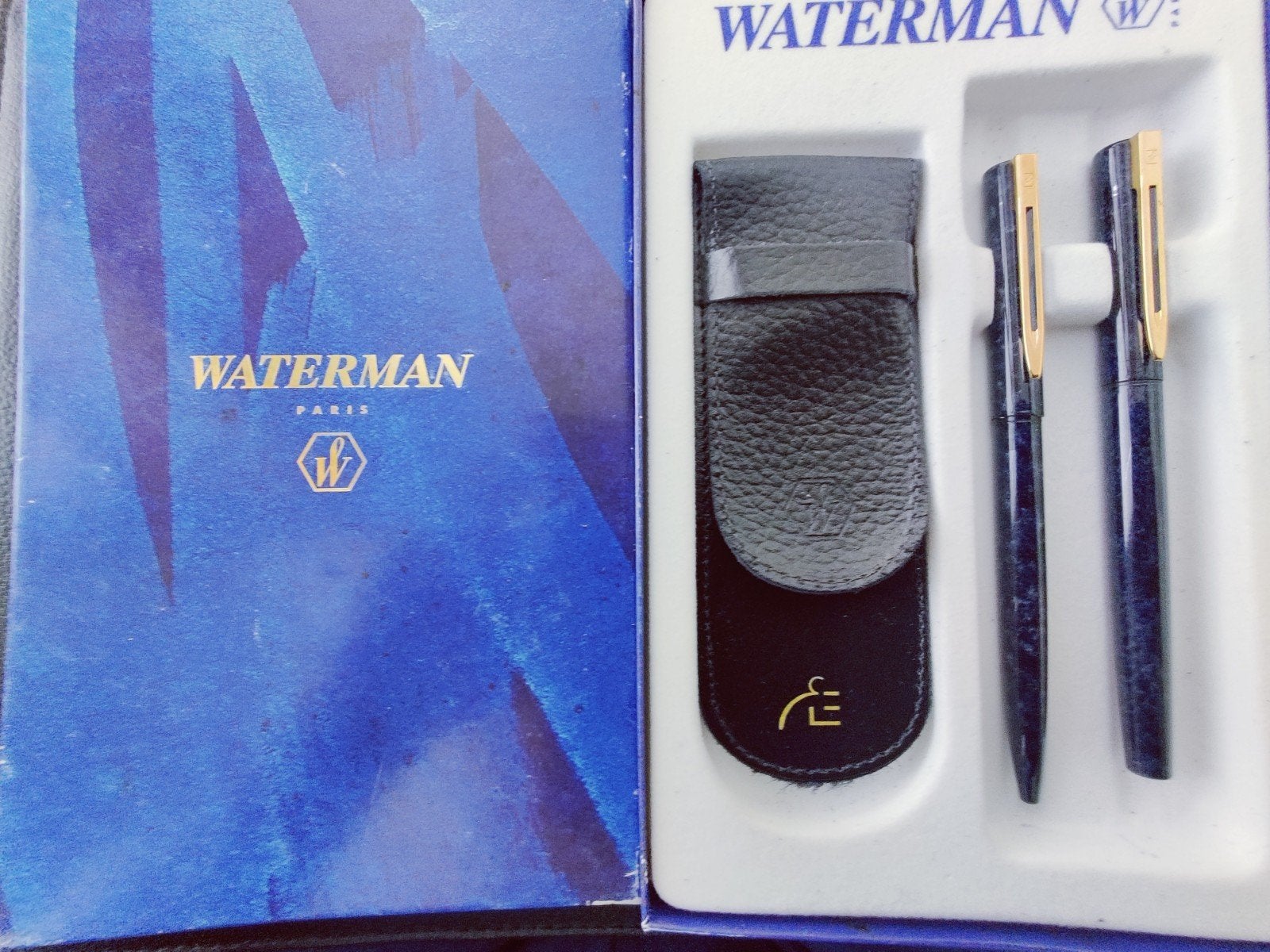 waterman vulpen marble grijs/zwart en balpen, Verzamelen, Ophalen of Verzenden, Nieuw, Pennenset, Waterman