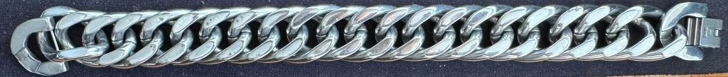 Stoere heren armband grove schakels, Ophalen of Verzenden, Nieuw, Zilver, Staal