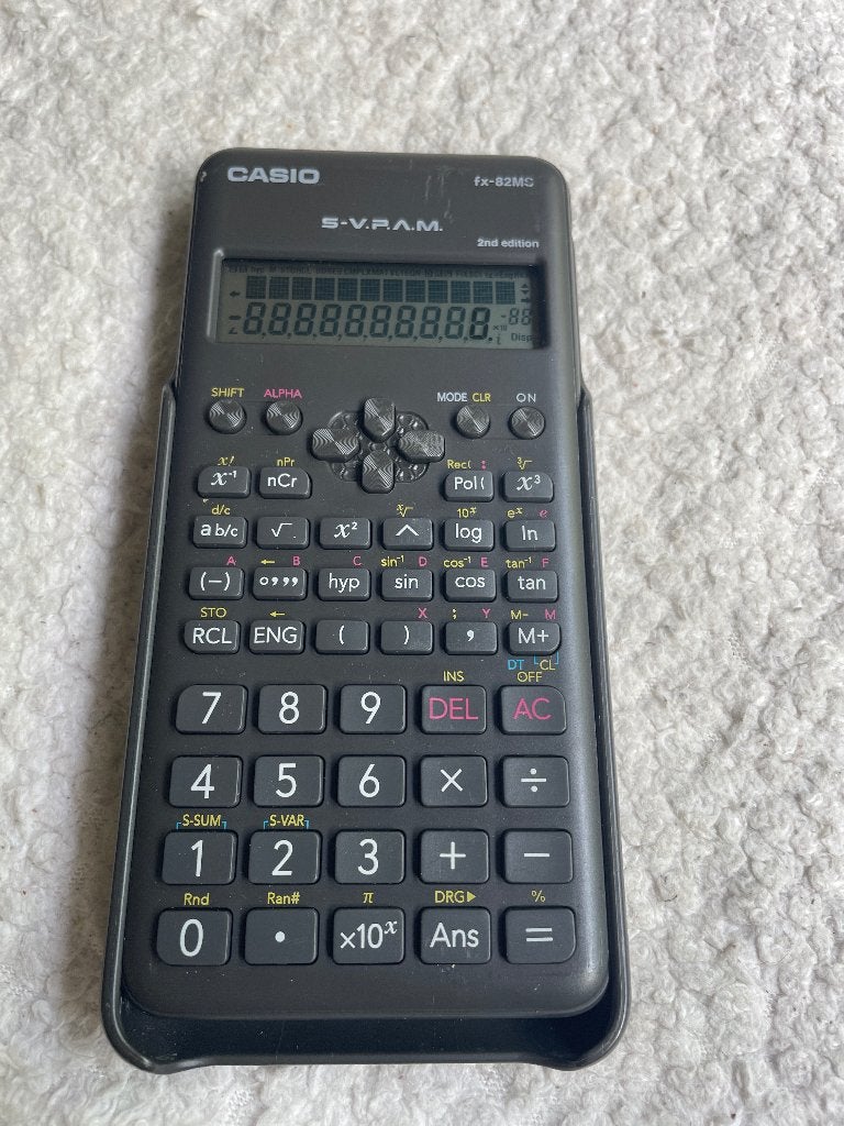 Casio FX-82MS rekenmachine, Ophalen, Gebruikt