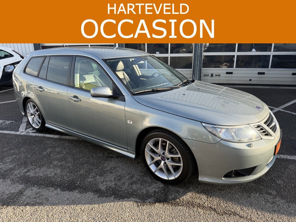 Saab 9-3 Sport Estate 2.0t Vector (bj 2008), Auto's, Voorwielaandrijving, Gebruikt, Zwart, 4 cilinders