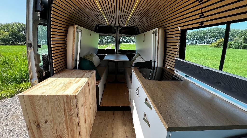 Renault Master camper L3H2 (2009) – off-grid, instapklaar, Caravans en Kamperen, Campers, Particulier, tot en met 2, Buscamper of Camperbus