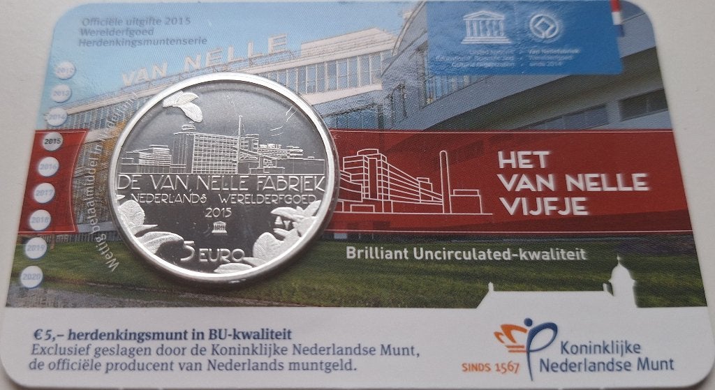 Coincard 2015 - Het Van Nelle Vijfje - BU, Verzenden, Overige landen, 5 euro, Setje