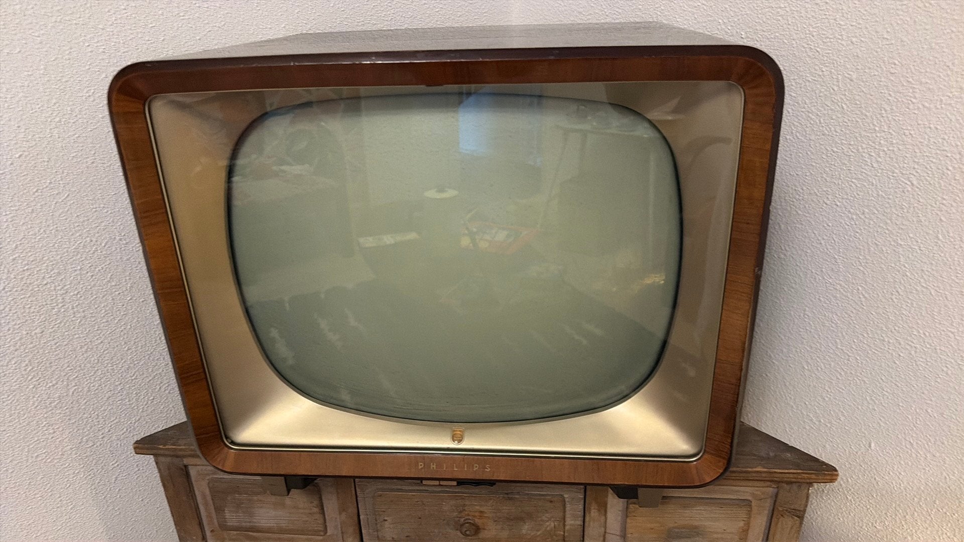 50’s fifties. Blikvanger Philips TV, Ophalen, Philips, 50 Hz, Niet werkend