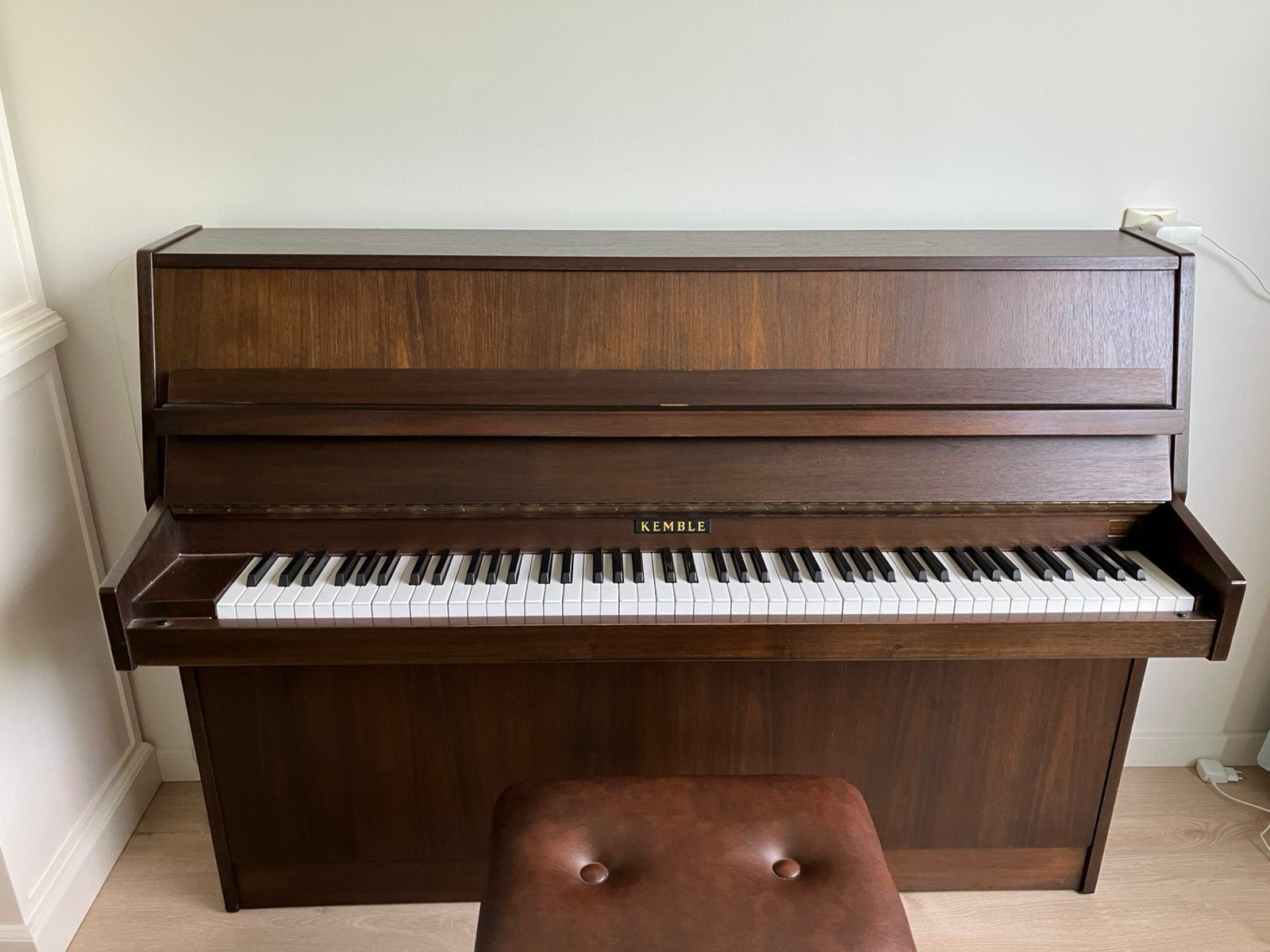 Akoestische Kemble piano, Muziek en Instrumenten, Ophalen, Gebruikt, Bruin, Piano
