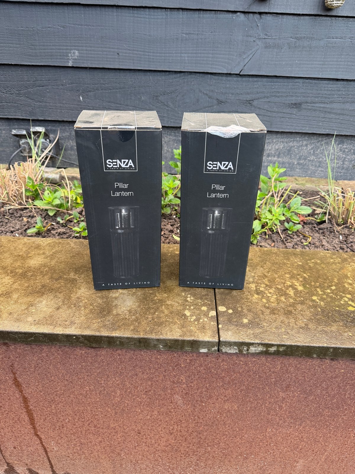 Senza Pillar Lantaarn Kaarshouders - Nieuw in doos, Lantaarn, Nieuw, Ophalen of Verzenden, Hout