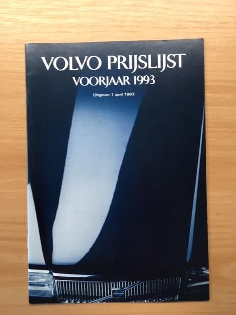 Prijslijst    Volvo      Alle Modellen         1993       NL, Ophalen of Verzenden, Zo goed als nieuw, Volvo
