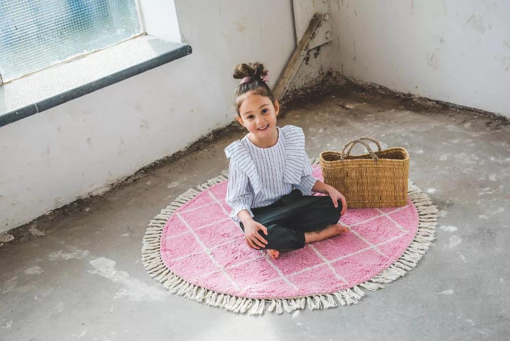 Vloerkleed Pink Crosses - Tapis Petit - Ø100 cm - NIEUW!!!, Ophalen of Verzenden, Nieuw, Kleed of Kussen