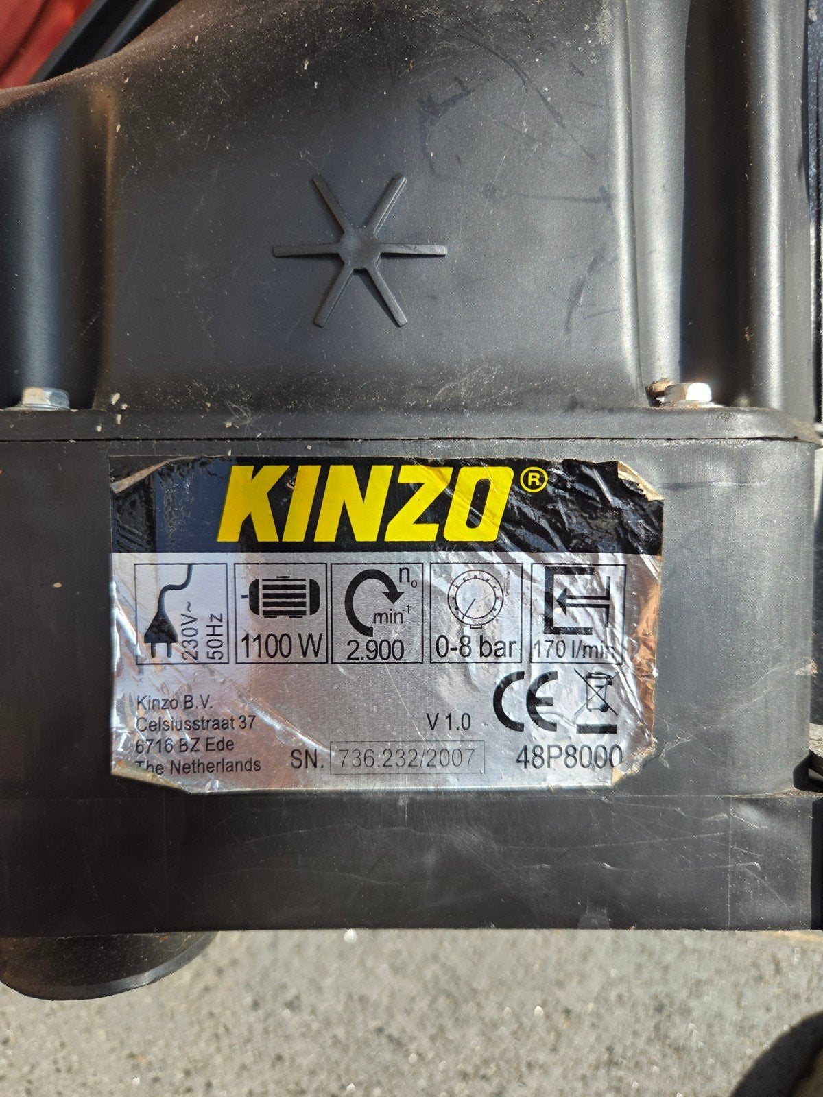 Compressor Kinzo, Ophalen, Gebruikt, 6 tot 10 bar