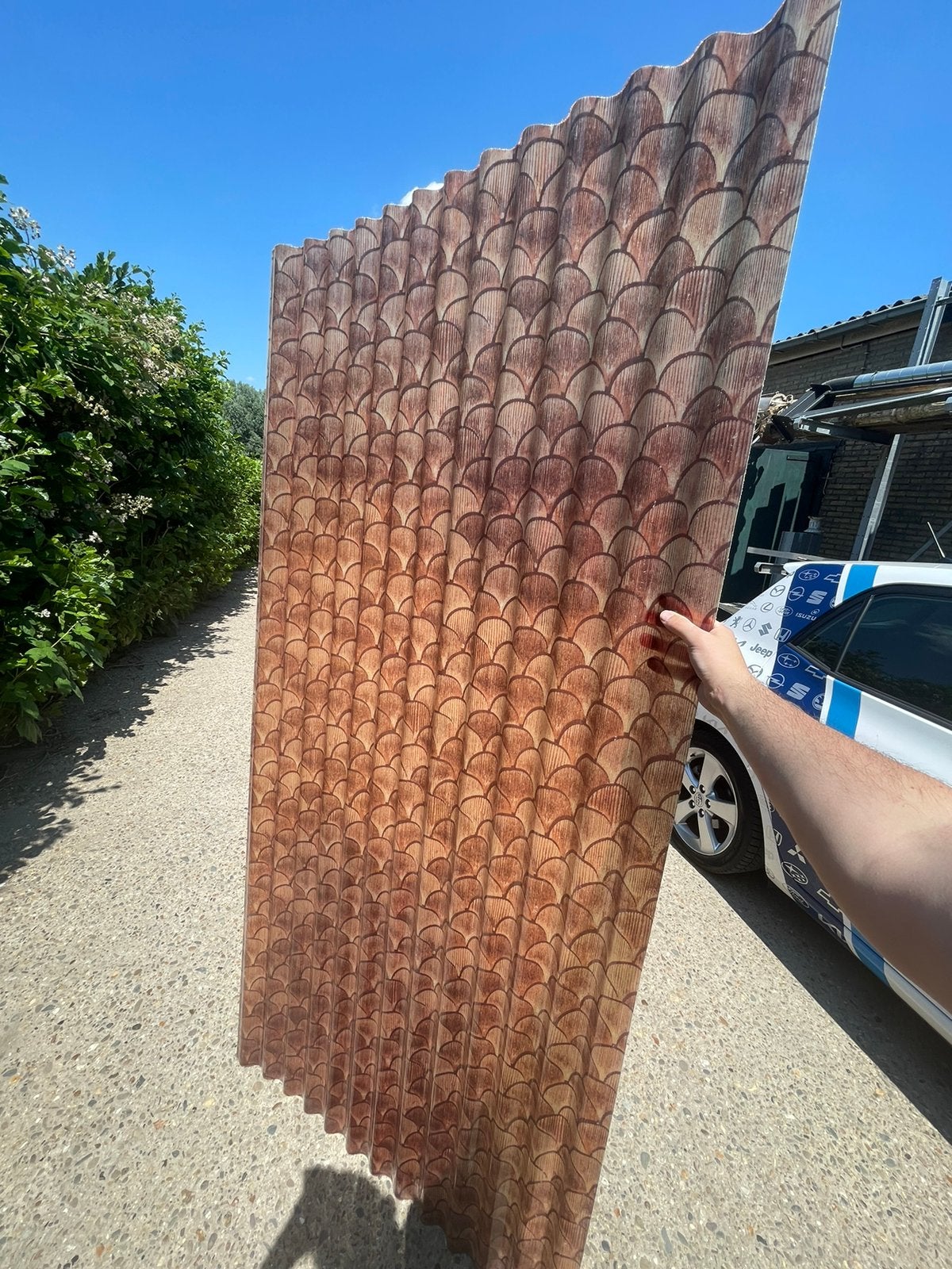 Mooie decor polyester golfplaten 200x100 €17,50 per stuk, Doe-het-zelf en Verbouw, Dakpannen en Dakbedekking, Ophalen, Kunststof