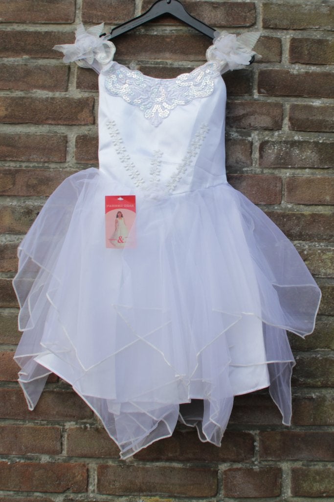 Prachtige witte princessen of bruidsmeisjes jurk. Maat 92, Kinderen en Baby's, Meisje, ., Ophalen of Verzenden, Zo goed als nieuw