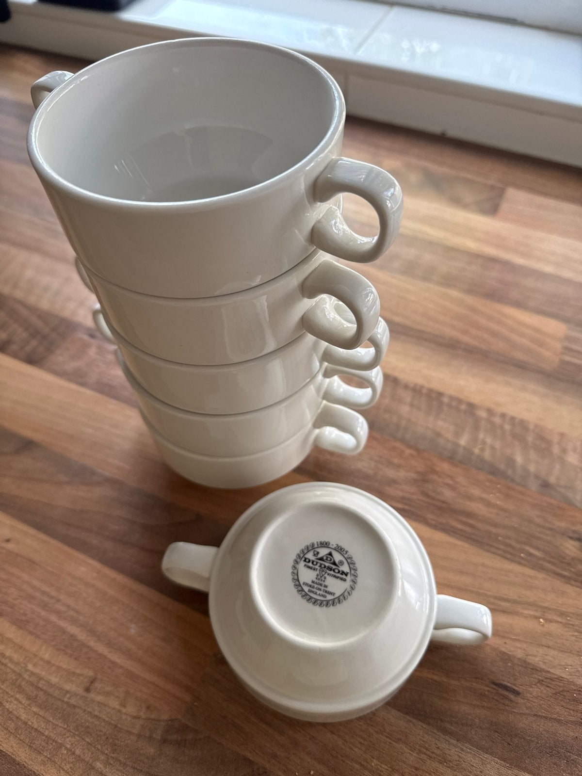 6x Dudson porseleinen soepkommen - Zo goed als nieuw, Overige merken, Ophalen of Verzenden, Zo goed als nieuw, Kom(men)