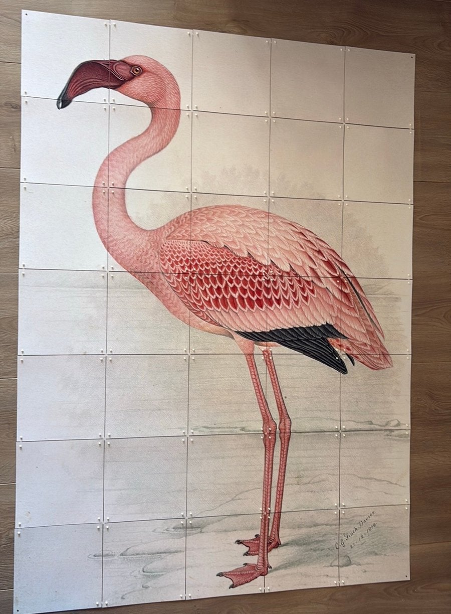IXXI roze Flamingo afmeting 100 x 140 cm (groot formaat), Ophalen, Zo goed als nieuw, 100 cm, 140 cm