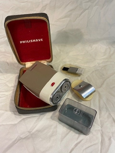 PHILIPS vintage scheerapparaat met (los) tondeuse opzetstuk, Witgoed en Apparatuur, Persoonlijke-verzorgingsapparatuur, Ophalen of Verzenden