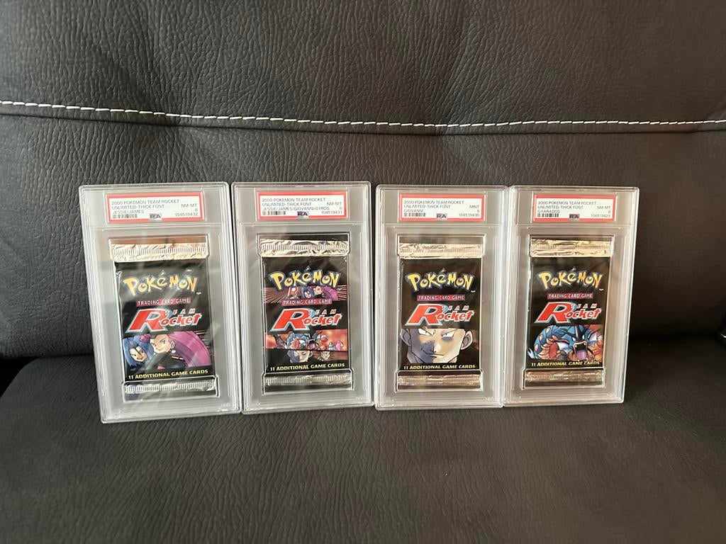 Team Rocket Booster Packs art set PSA- Pokémon vintage