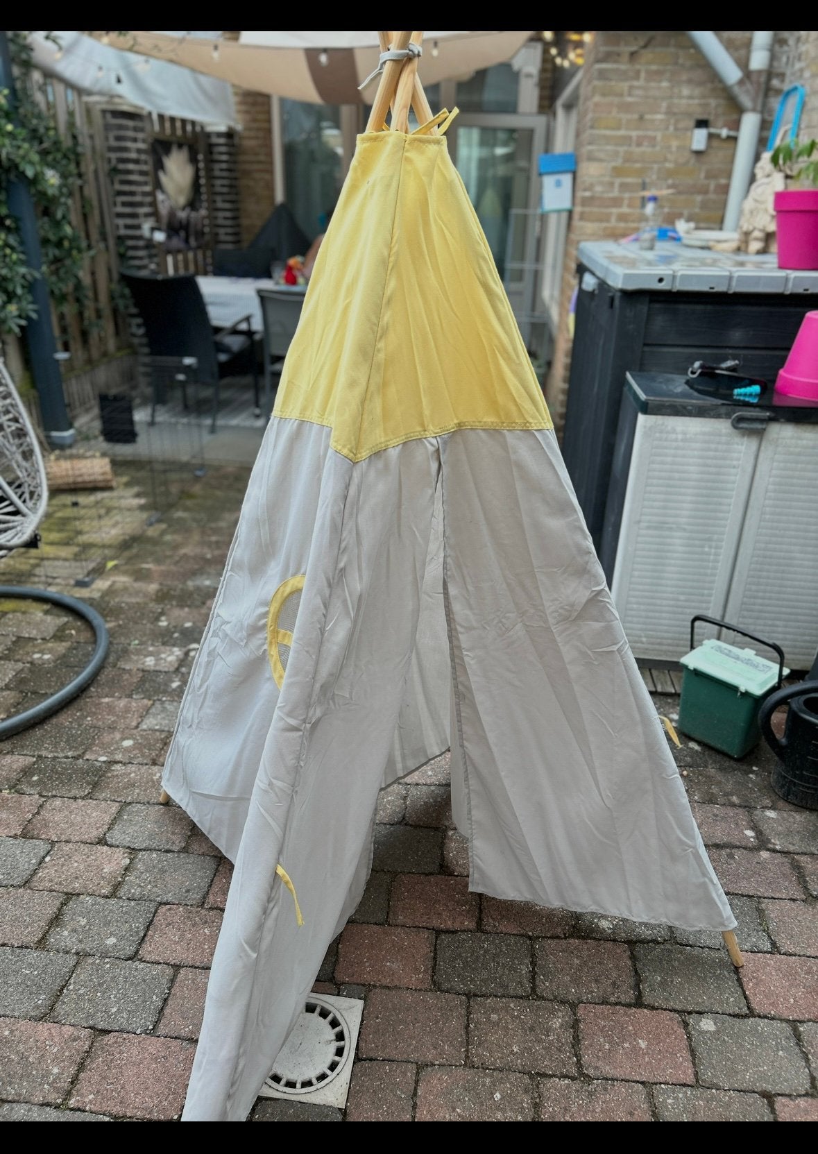 Speel tent, Ophalen, Gebruikt