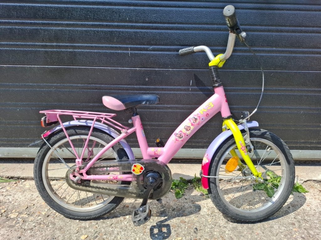 16 inch k3 meisjesfiets, Terugtraprem, 16 tot 20 inch, Niet ingevuld, Niet ingevuld