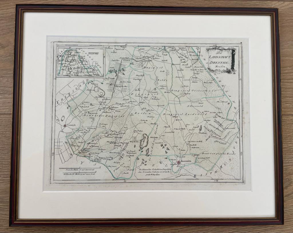 Originele Historische Kaart Drenthe - J. von Reilly (1790), Boeken, Atlassen en Landkaarten, Ophalen of Verzenden, 1800 tot 2000