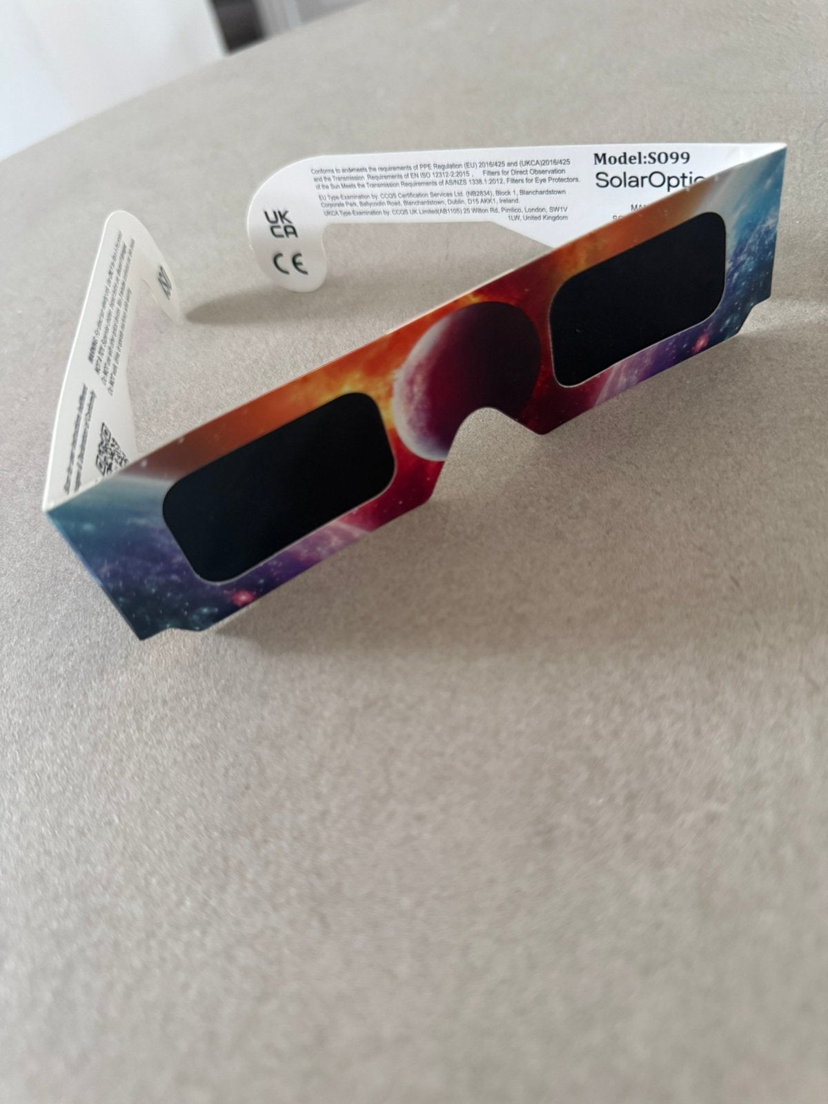 Eclipse bril zonsverduistering 1 over, Ophalen of Verzenden, Zo goed als nieuw, Bril, Overige merken